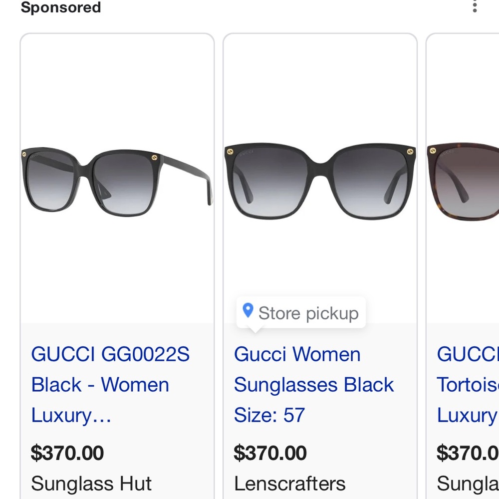 Gucci Black Sunglasses | OR BEST OFFER